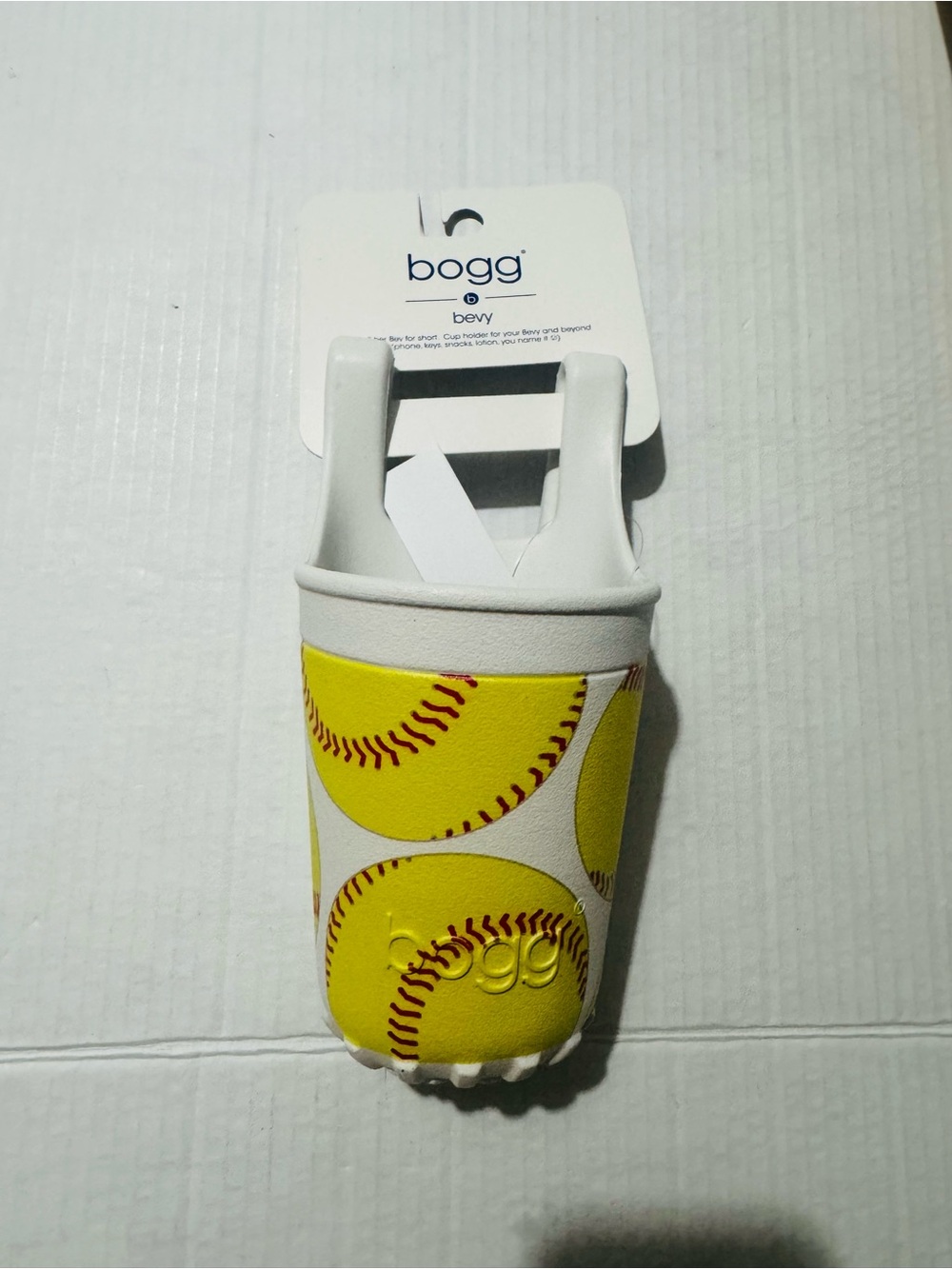 Bogg Bevy Cup Holder Beseball Print Unisex OS White Accessory BNWT